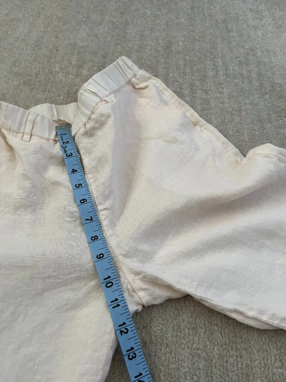 Quince 100% European Linen Pull On Pants S Elastic Waist Relaxed Straight Crop